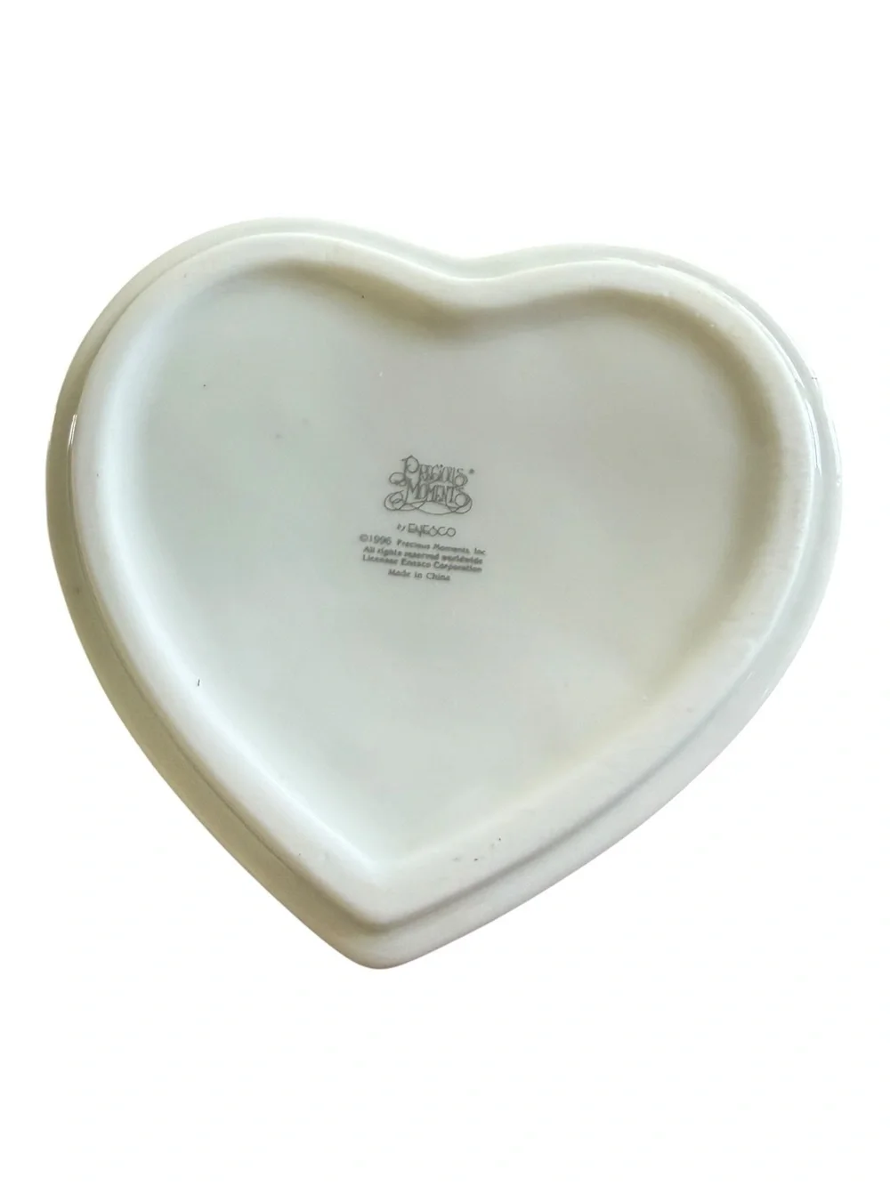 Precious Moments 1996 Heart Shaped Jewelry Box Friendship Hits The Spot w/ Box